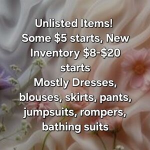 Listing For Unlisted Items. Mostly Dresses!